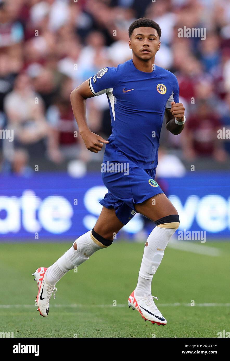 London, UK. 20th Aug, 2023. Mason Burstow of Chelsea during the Premier League match at the London Stadium, London. Picture credit should read: Paul Terry/Sportimage Credit: Sportimage Ltd/Alamy Live News Stock Photo