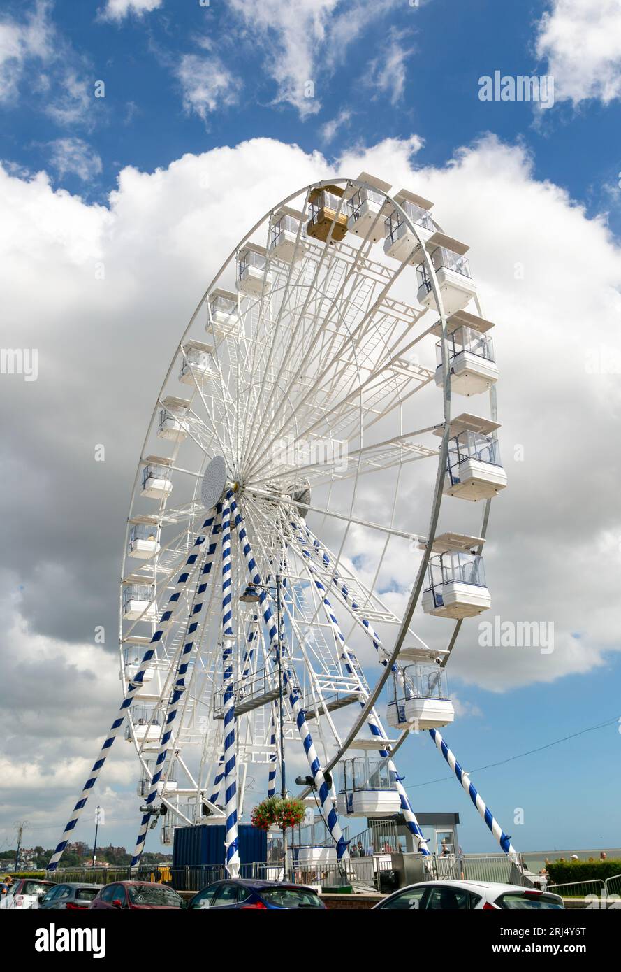 Ferris wheel seaside amusement, Felixstowe, Suffolk, England, UK August 2023 Stock Photo