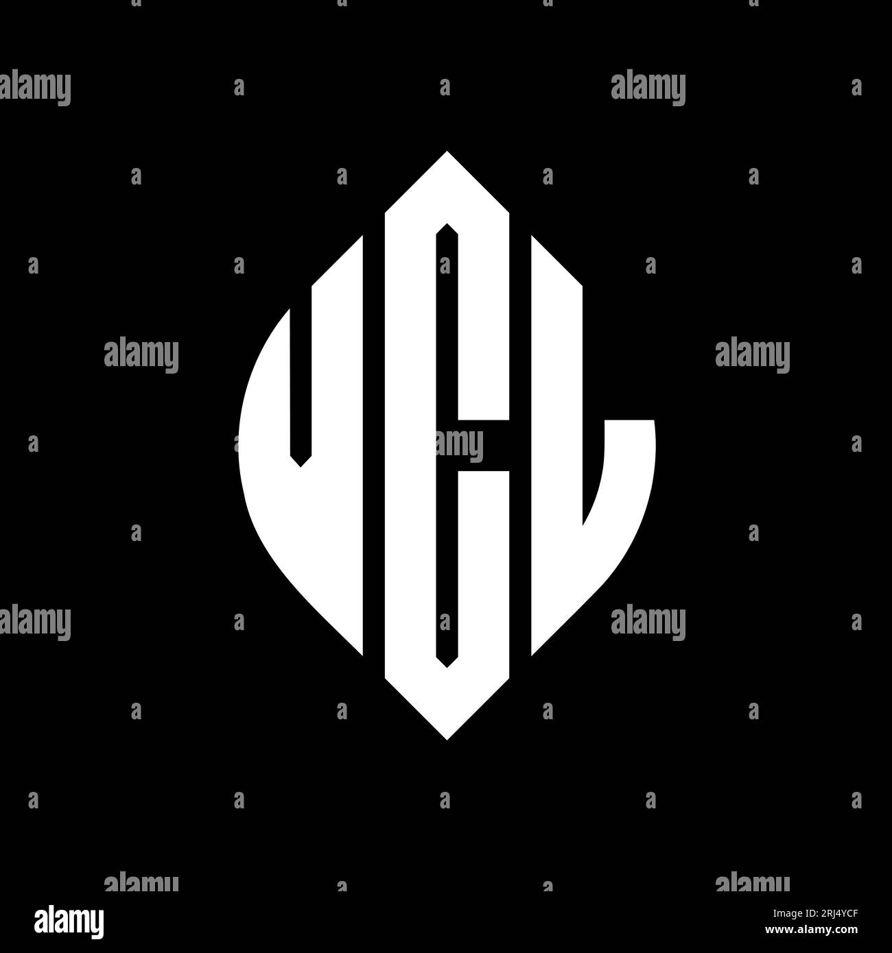 VCL circle letter logo design with circle and ellipse shape. VCL ...