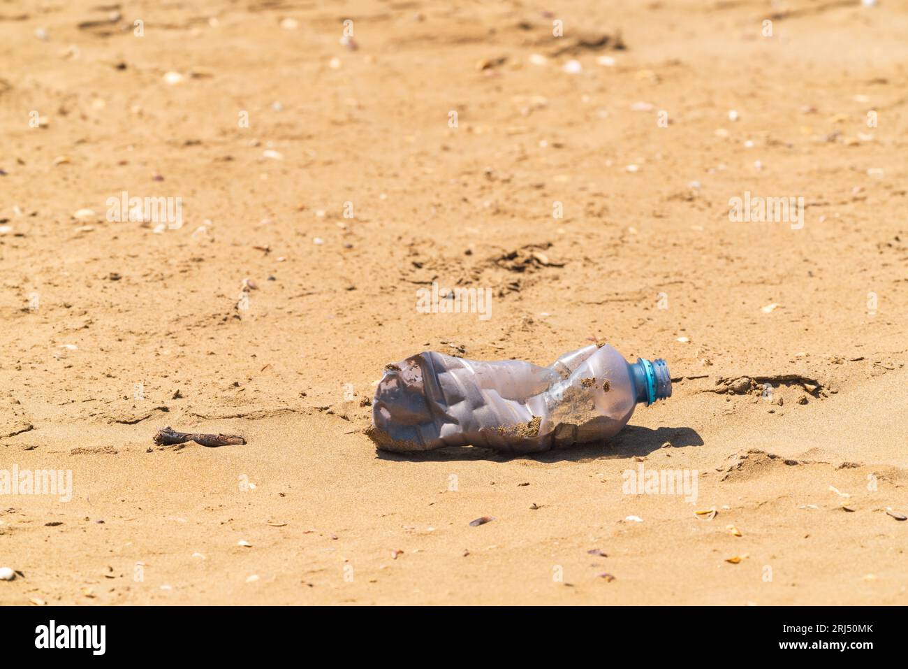 Discarded plastic bottle environmental pollution Stock Photo Alamy