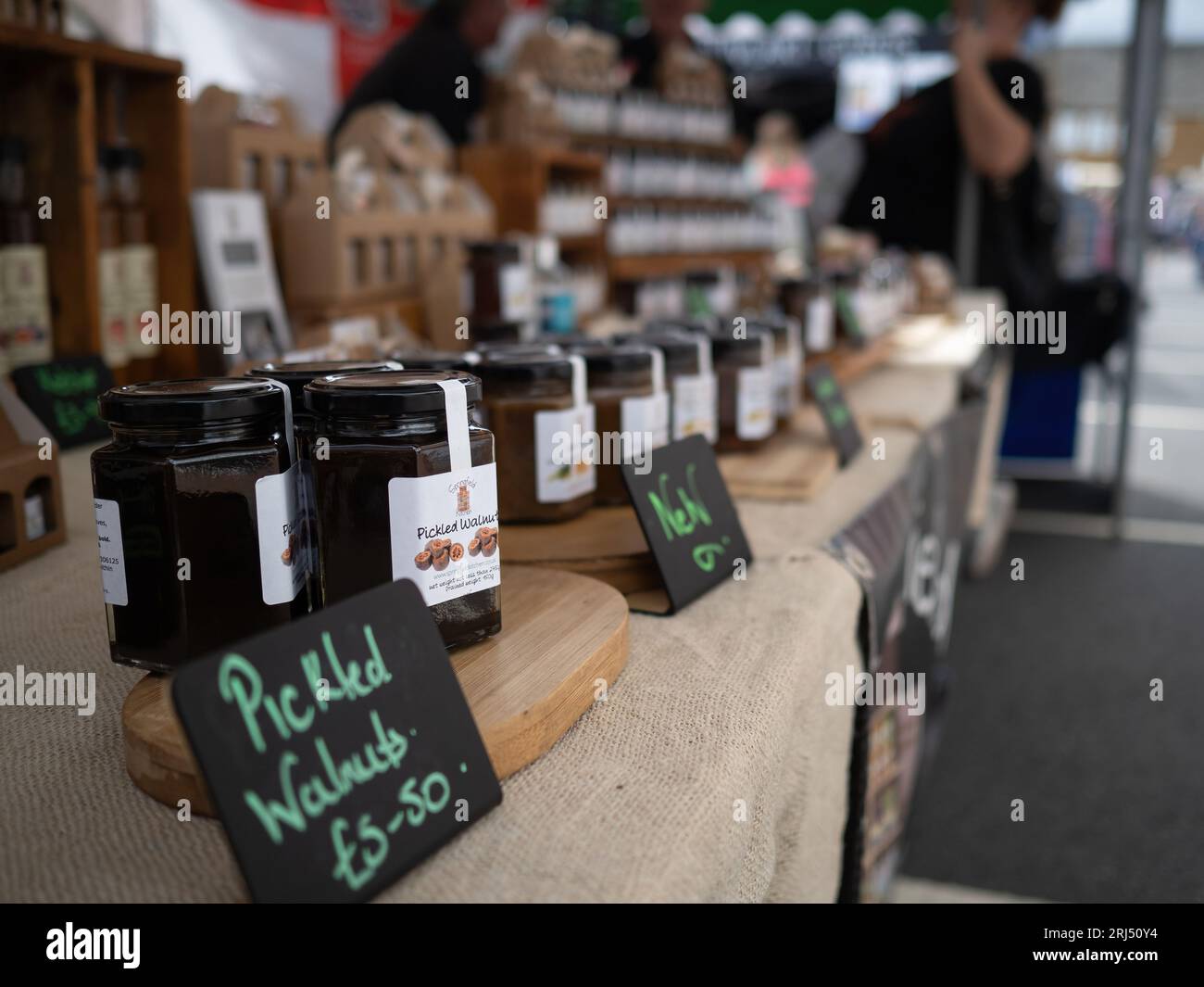 Pickled walnuts in a jar at the 2023 Banbury Food and Drink Festival