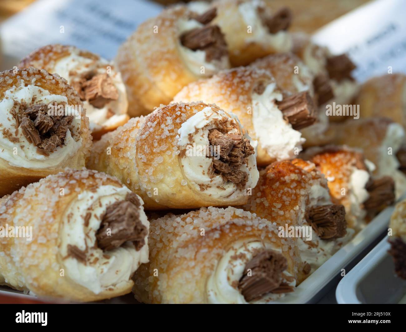 Vanilla filled cream horns at the 2023 Banbury Food and Drink Festival