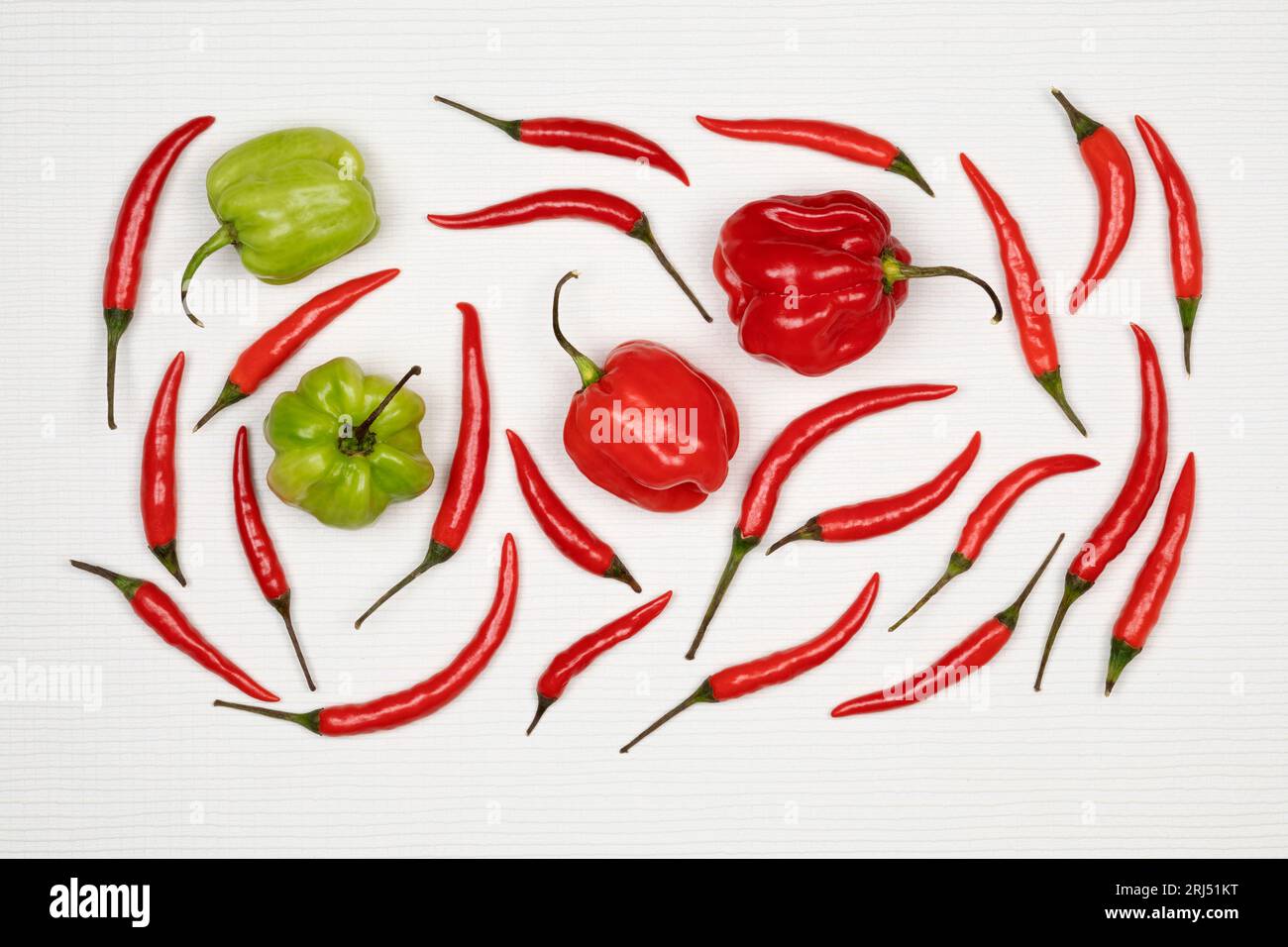 Hot and spicy Scotch and Thai Chili Peppers Stock Photo Alamy
