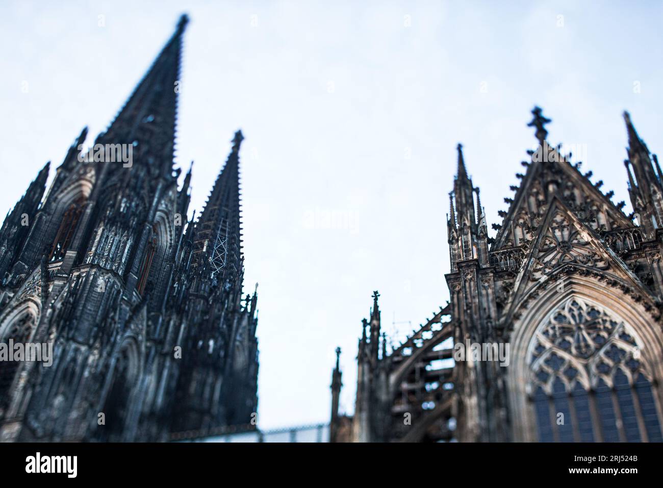 Tiltshift photography of Cologne Cathedral, Germany Dompropstei Margarethenkloster, Köln, Deutschland, travel, Unesco, landmark tourist attraction Stock Photo