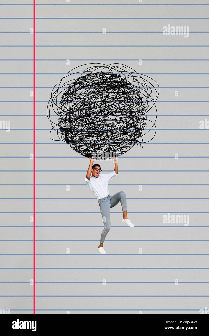 Creative photo template isolated over lines paper sheet background ...