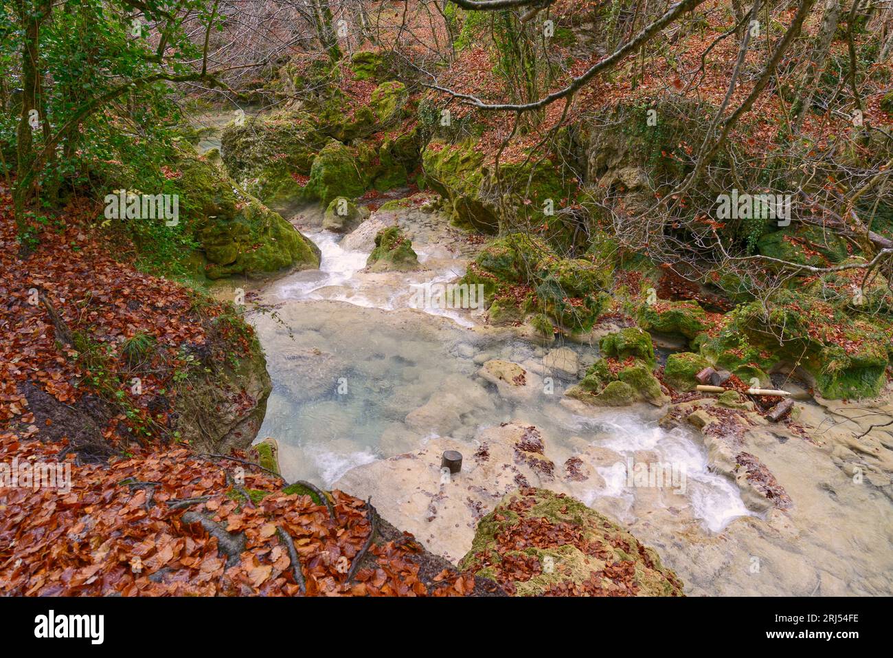 the Uderra River natural Park Urbasa-Andia, Baquedano, Navarre, Spain ...