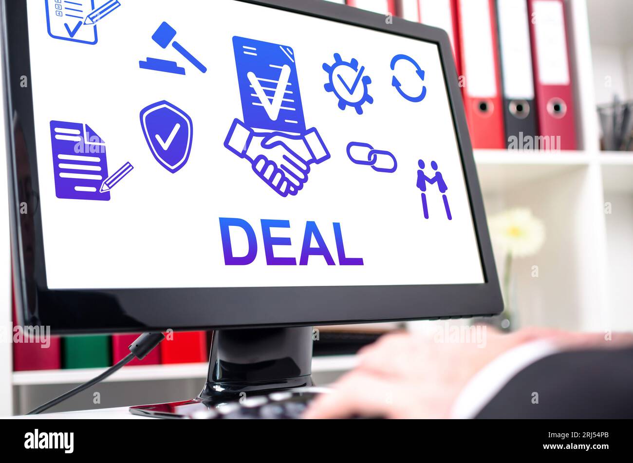 Deal concept shown on a computer screen Stock Photo