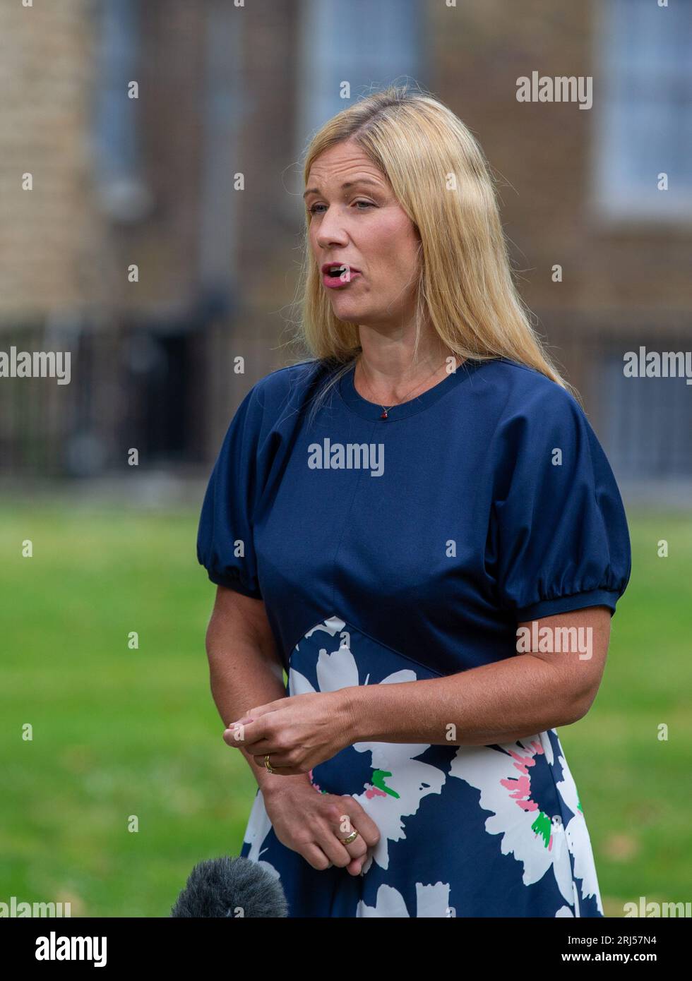 London, England, UK. 21st Aug, 2023. Shadow Justice Minister ELLIE ...