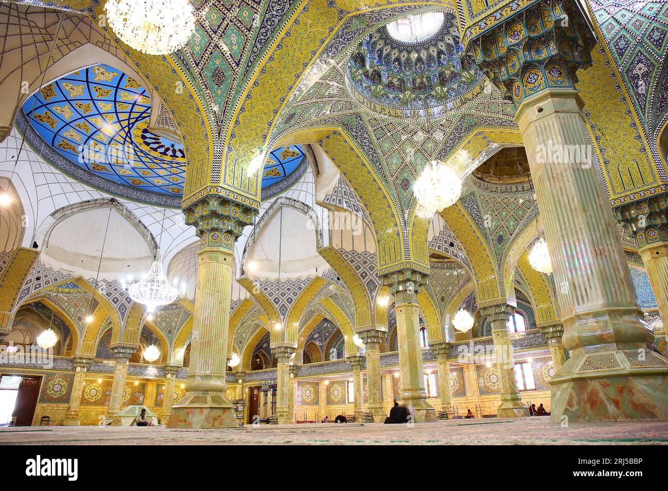 Pilgrims in Fatima al-Masumeh shrine, Central County, Qom, Iran Stock Photo