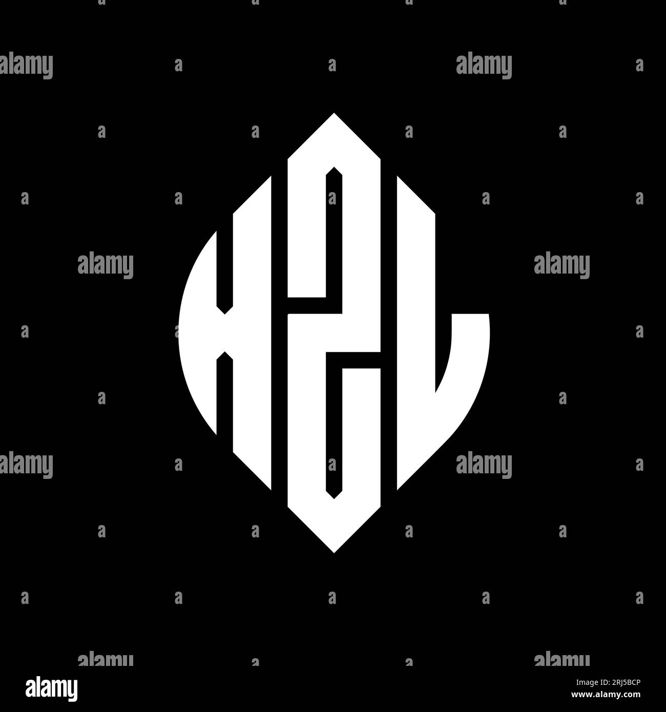 XZL circle letter logo design with circle and ellipse shape. XZL ...