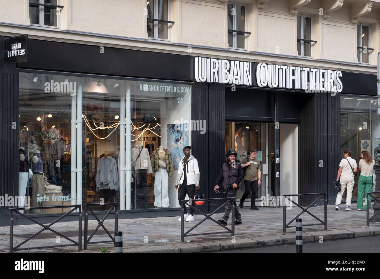Urban Outfitters shop on Rue de Rivoli in Paris. Urban Outfitters, Inc. (URBN) is a multinational lifestyle retail company Stock Photo