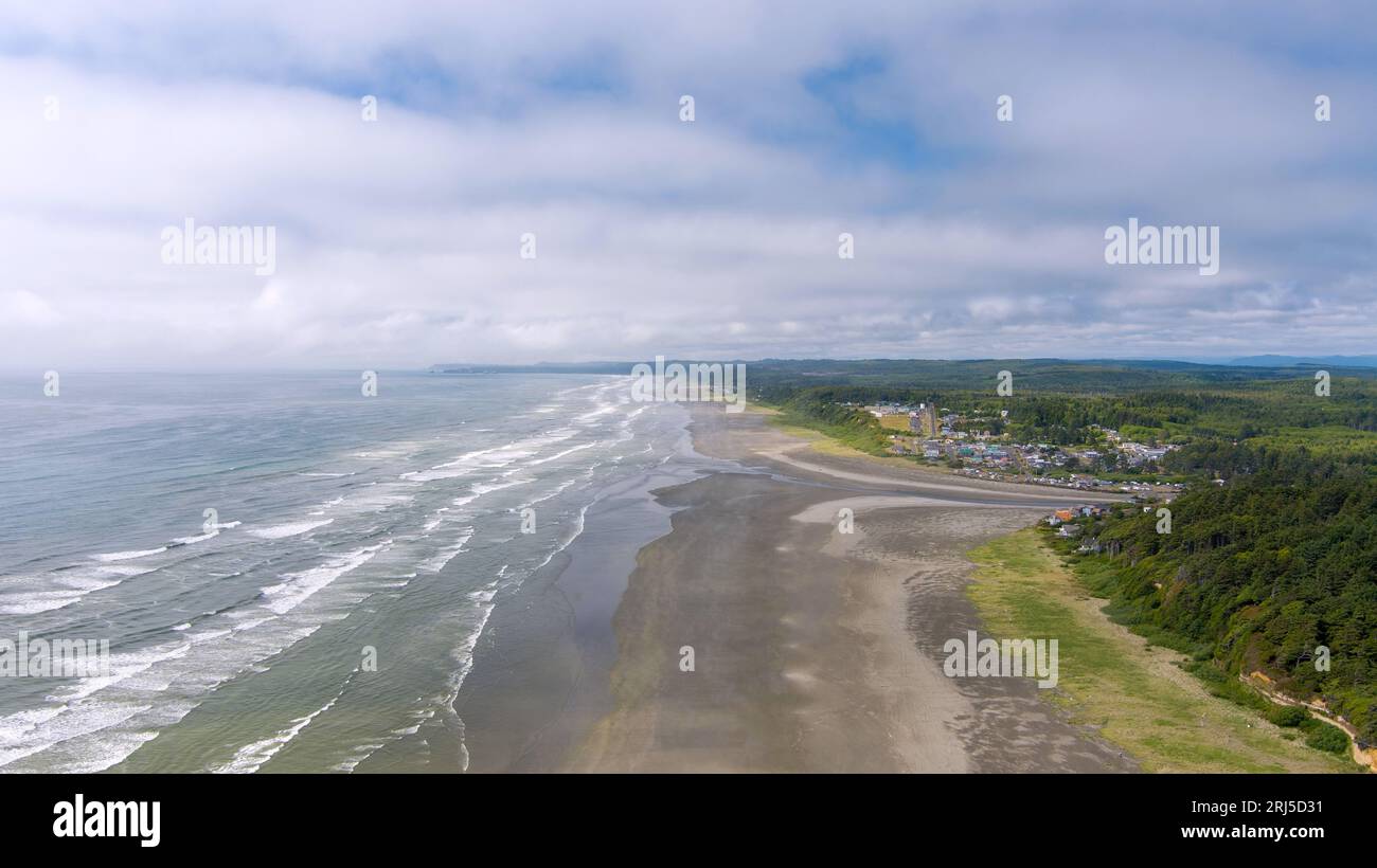 Aerial view of the beach at Seabrook, Washington Stock Photo Alamy