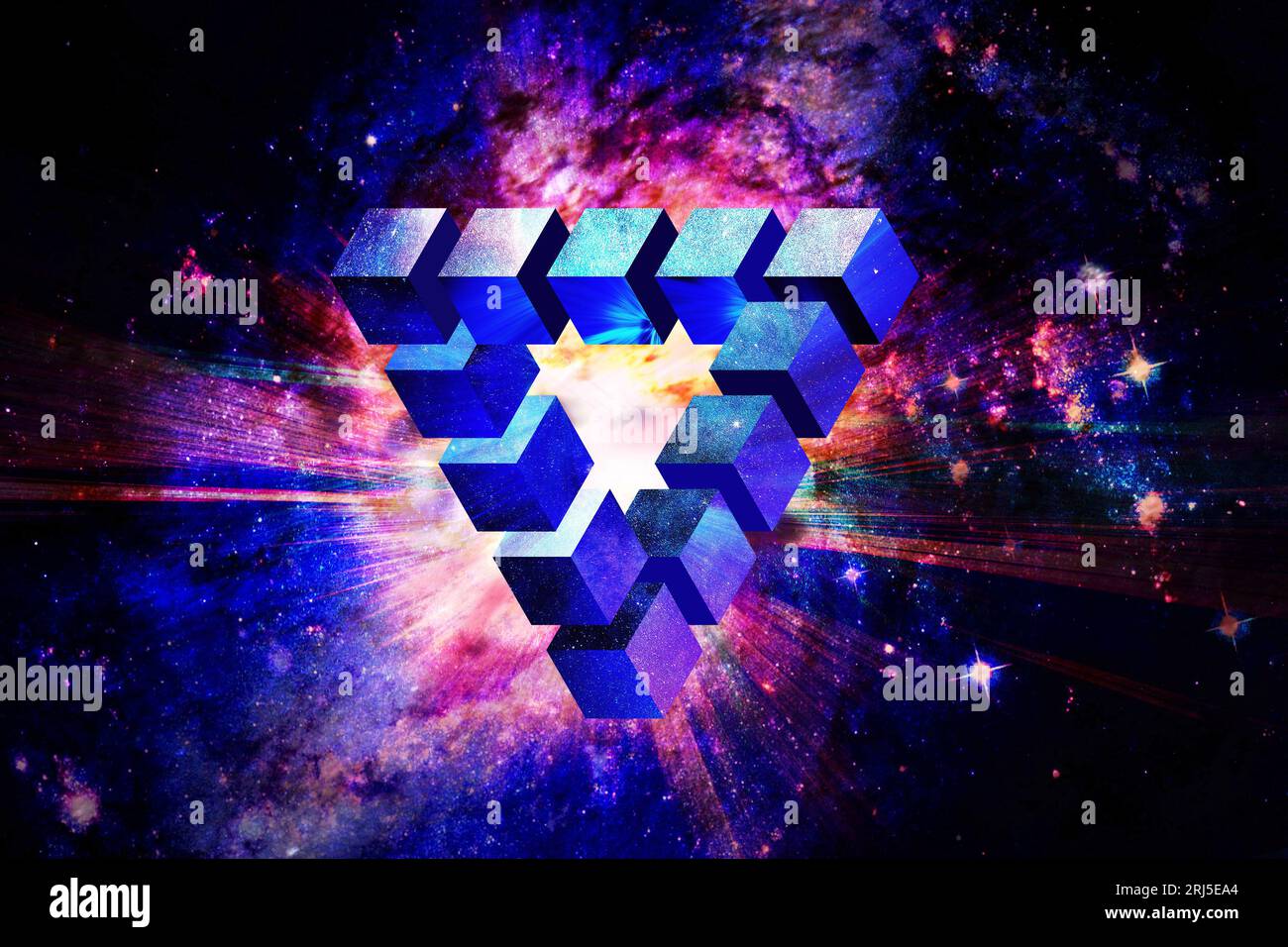 Abstract Space Tree Wallpaper