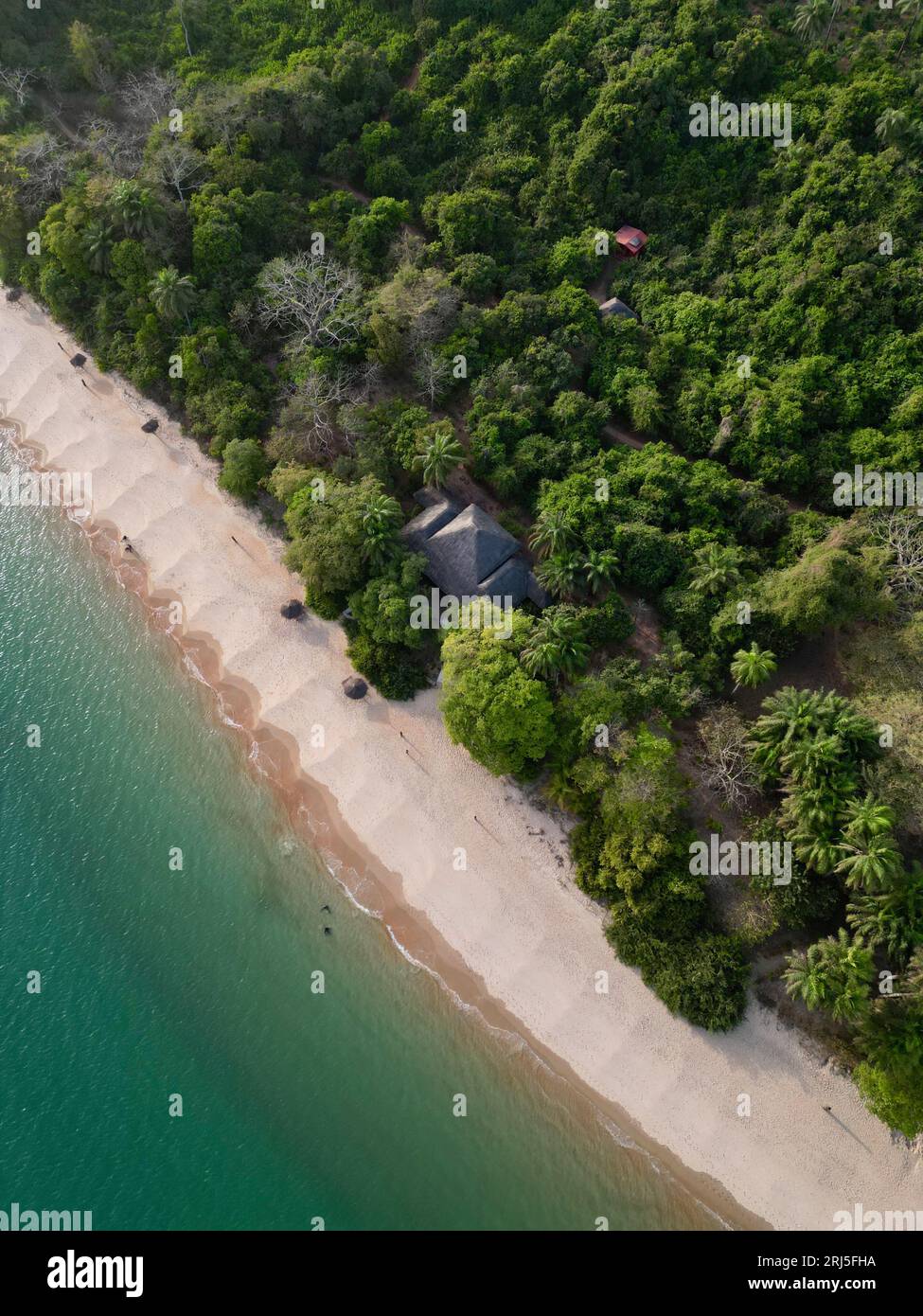 Aerial view tranquil beach greenery hi-res stock photography and images ...
