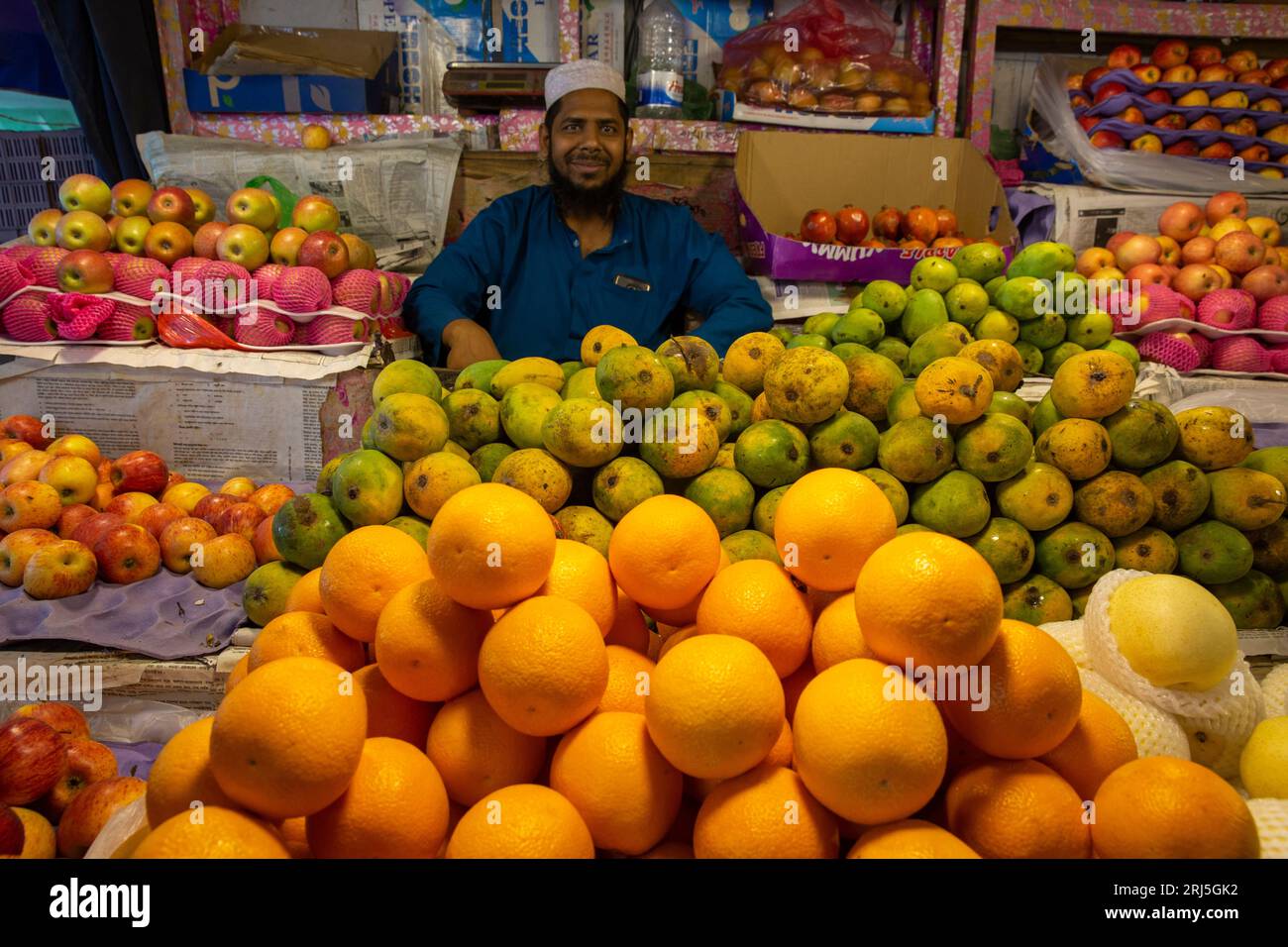 Fruits vendors at the Jurain Railgate Market where around 600 hawkers