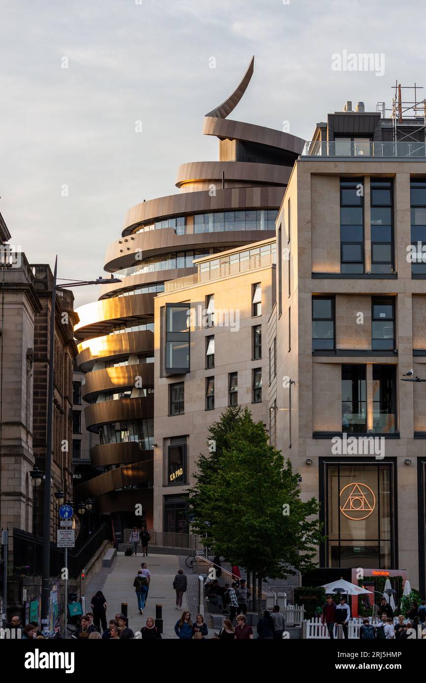 The new St James Quarter shopping centre spiral Stock Photo Alamy