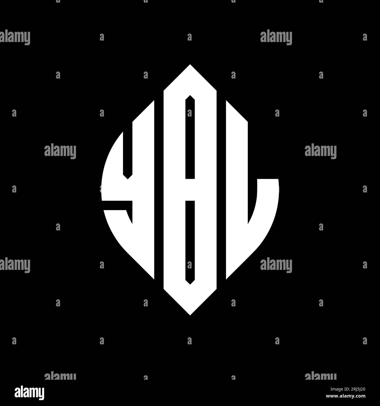 YBL circle letter logo design with circle and ellipse shape. YBL ...