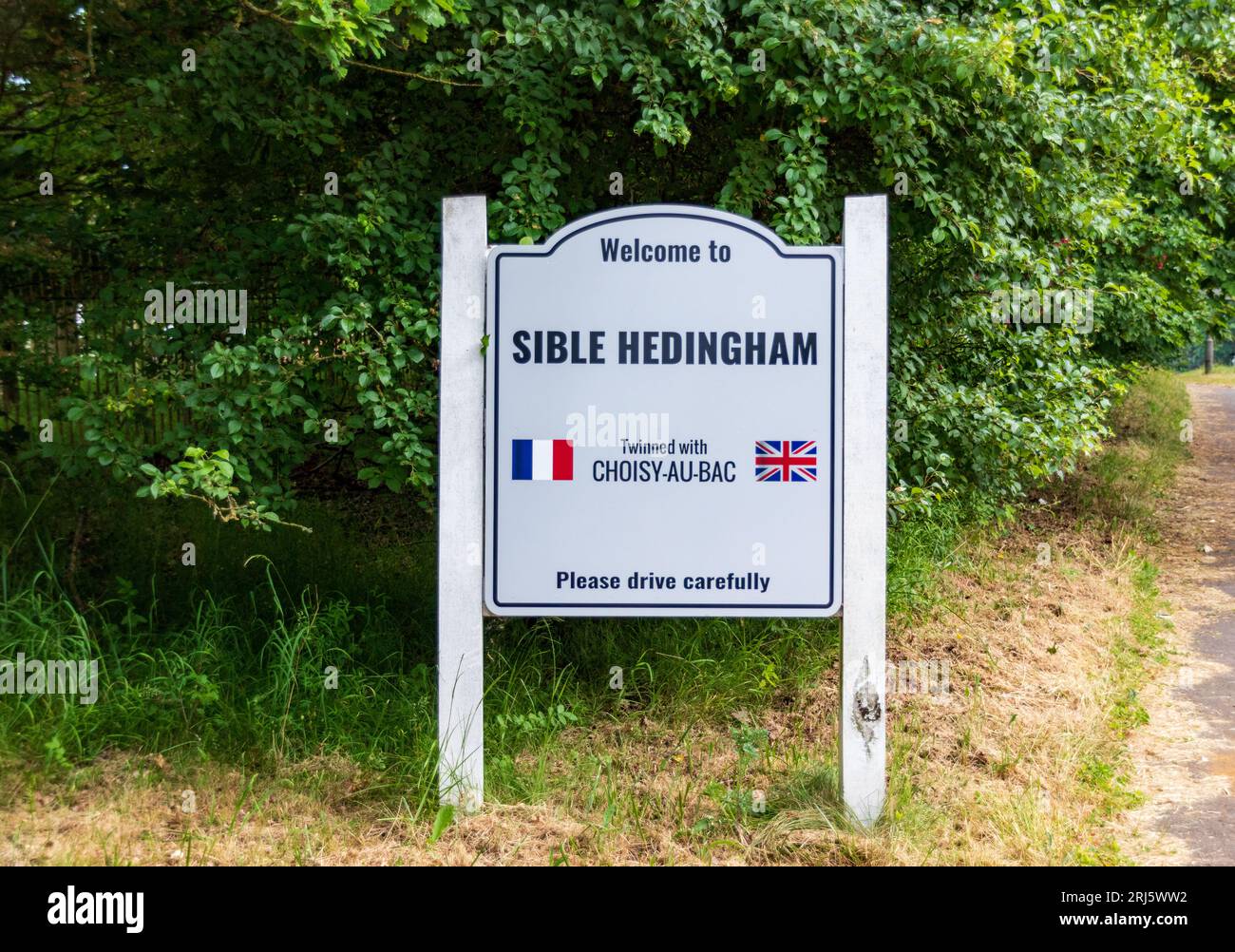 to Sible Hedingham Road Sign, Essex England UK Stock Photo Alamy