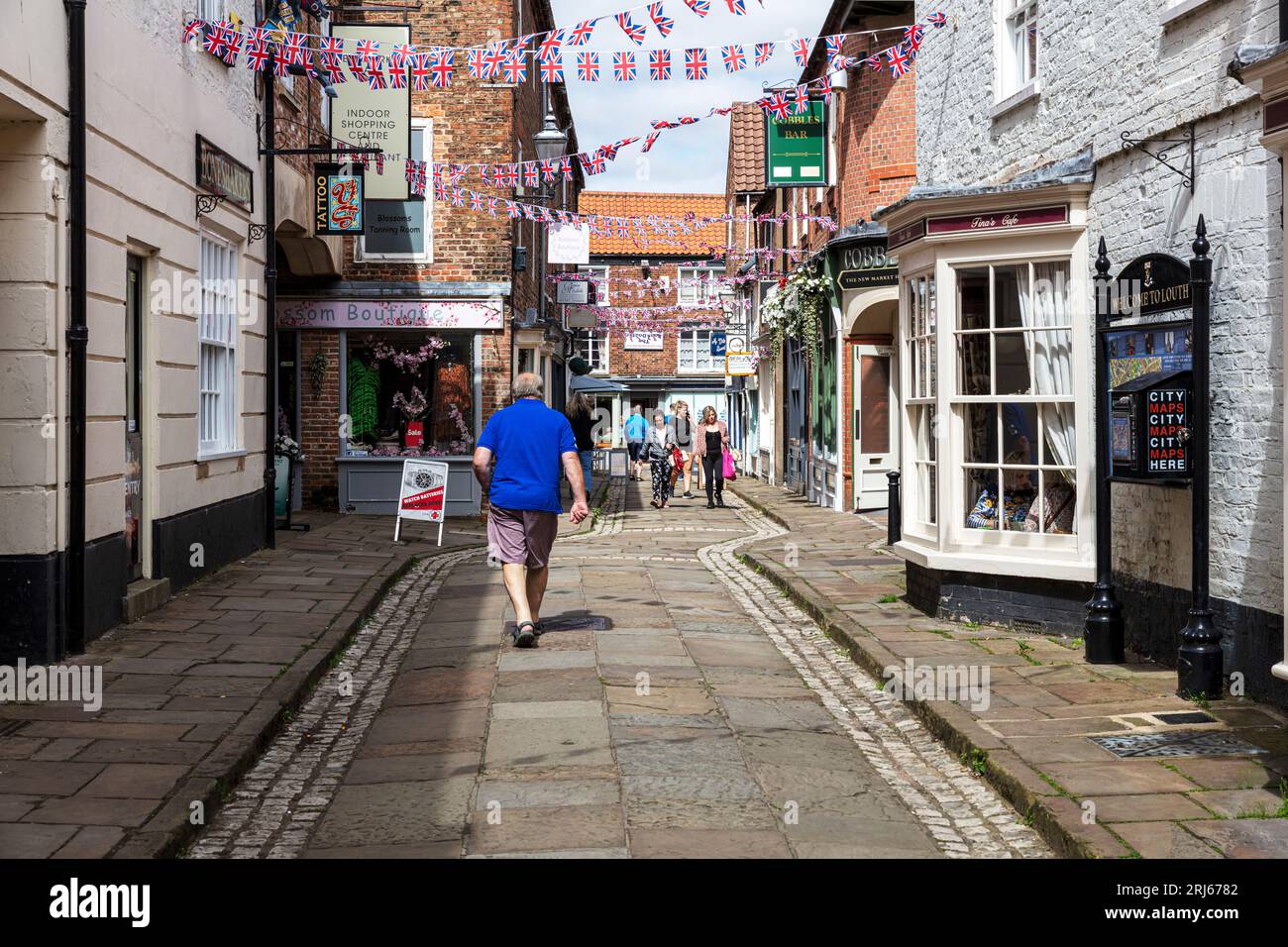 New Street Louth , Louth, Lincolnshire, UK, England, Louth shops, Louth UK, Louth England, Louth shopping, Louth town, town centre, shops, shopping, Stock Photo