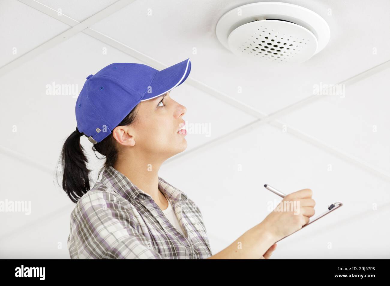 fire safety specialists inspecting building Stock Photo Alamy