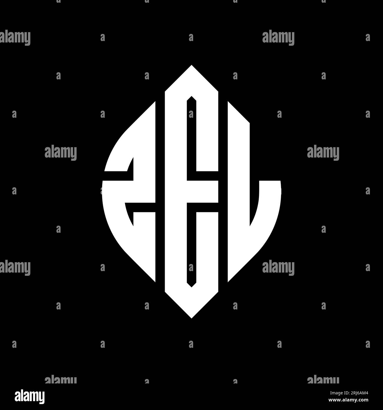 Zel Lettering ZEL circle letter logo design with circle and ellipse shape. ZEL ...