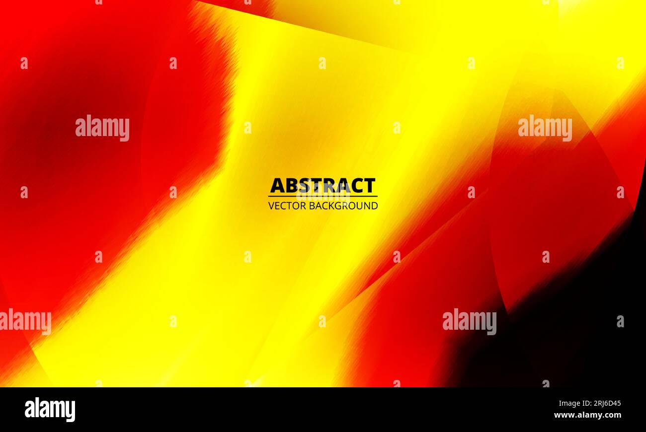 Red and yellow modern wide abstract background with grunge geometric shapes. Vector illustration