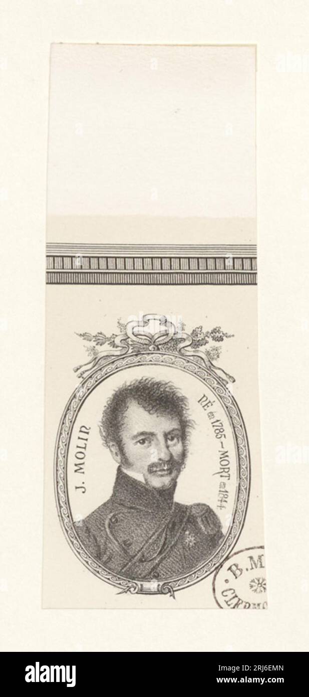 J. Molin : né en 1785 - mort en 1844 BOYER 1828 by Ambroise Tardieu Stock Photo