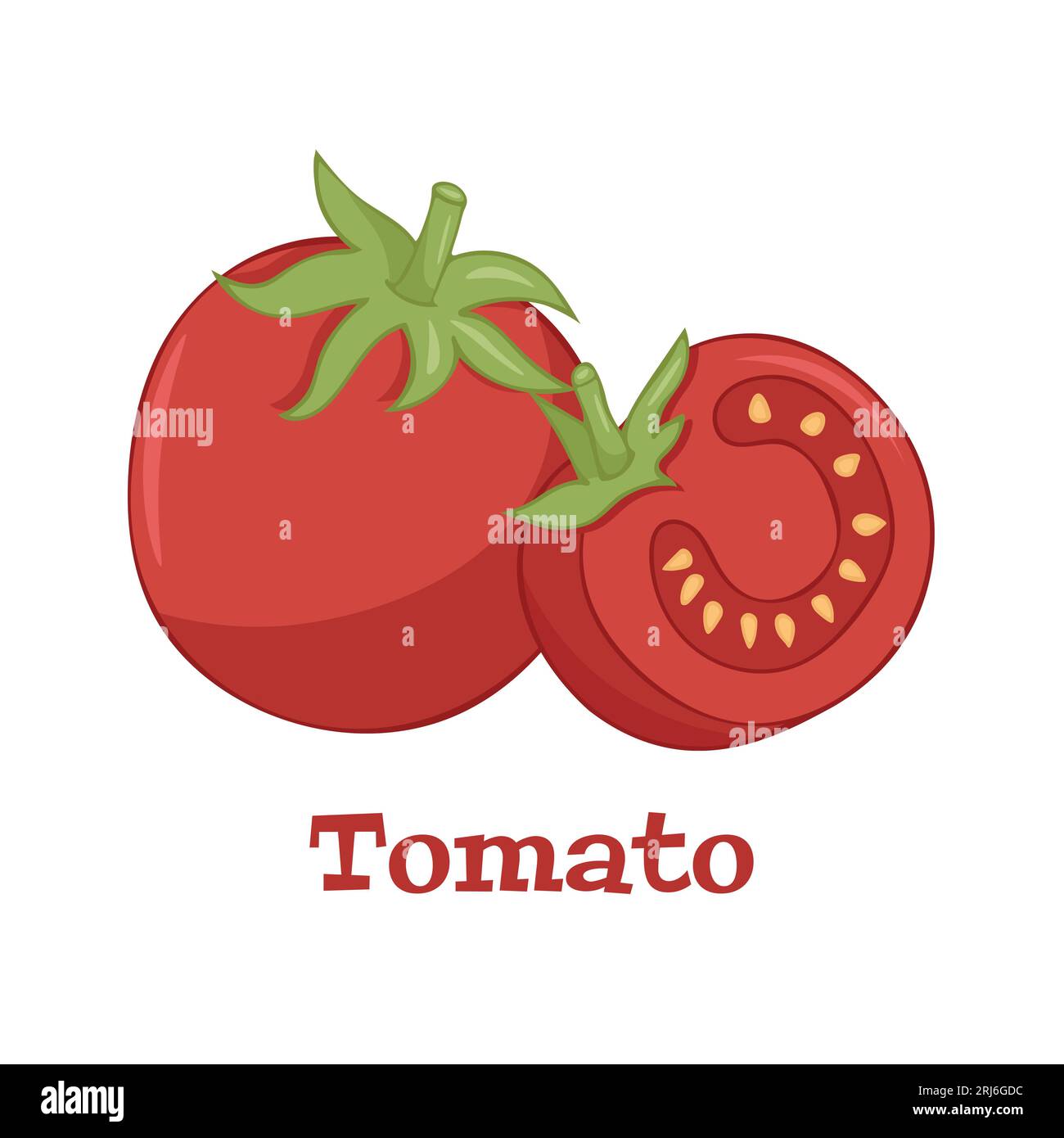 Tomato icon in flat style. Isolated object. Tomato logo. Vegetable from