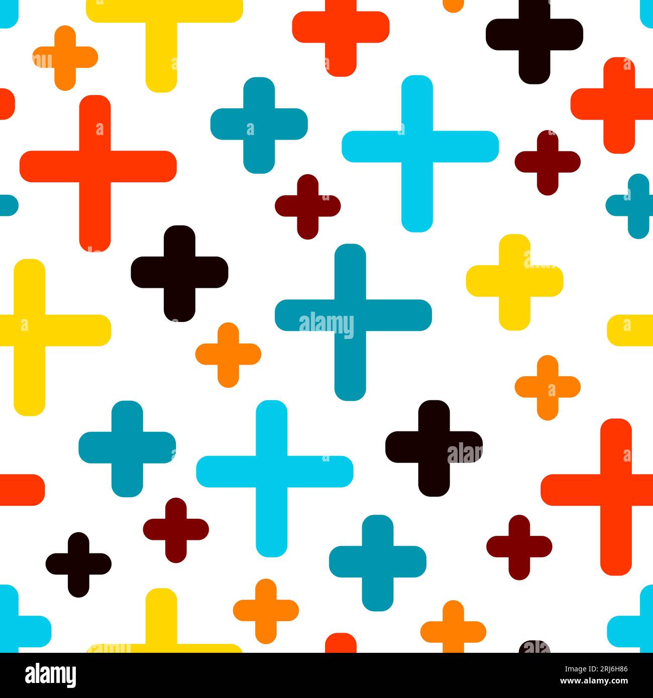 Seamless pattern crosses colored. Vector illustration Stock Vector ...