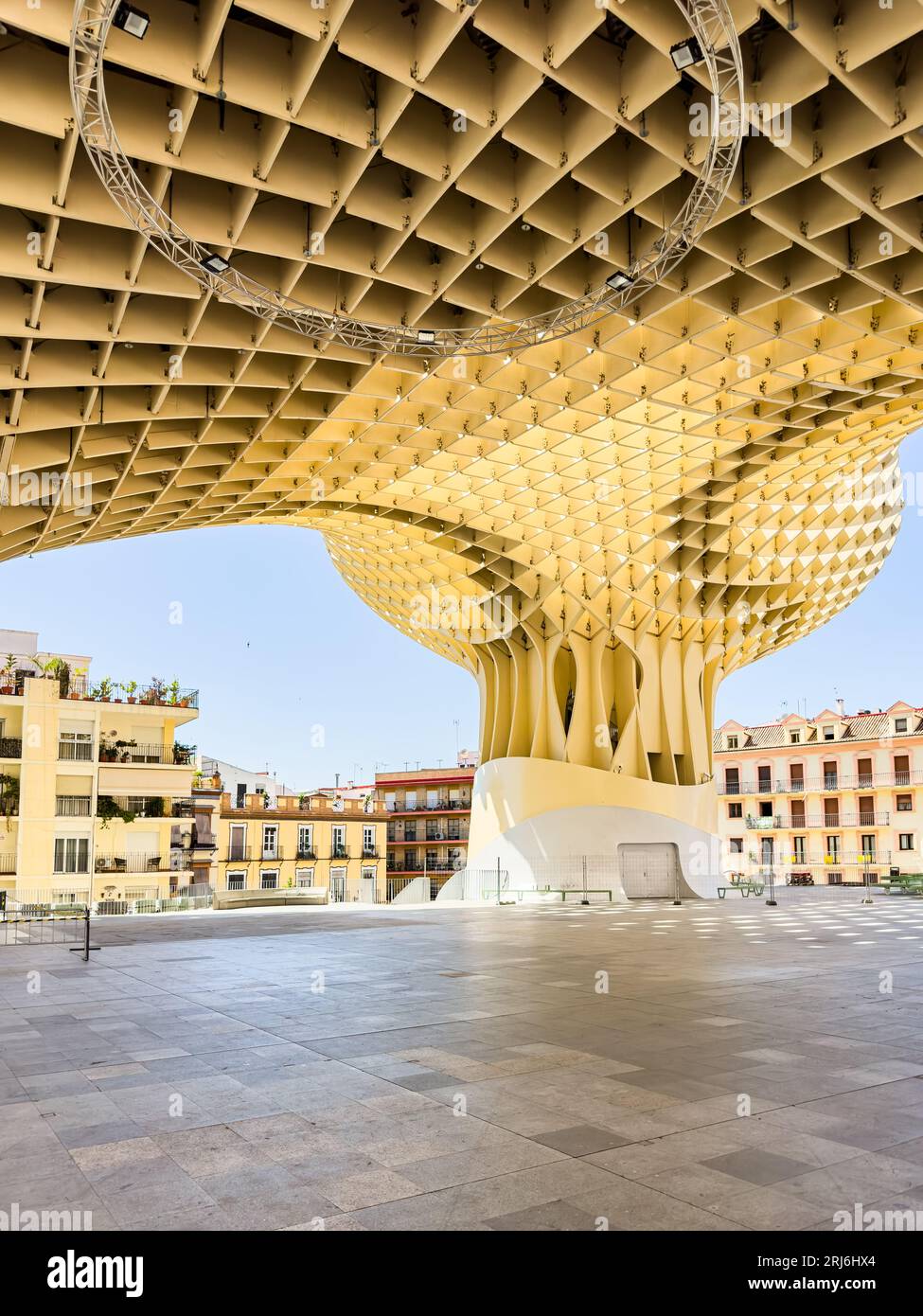 The Setas de Sevilla in the old quarter of Seville consisting of six wooden parasols resembling mushrooms. Stock Photo