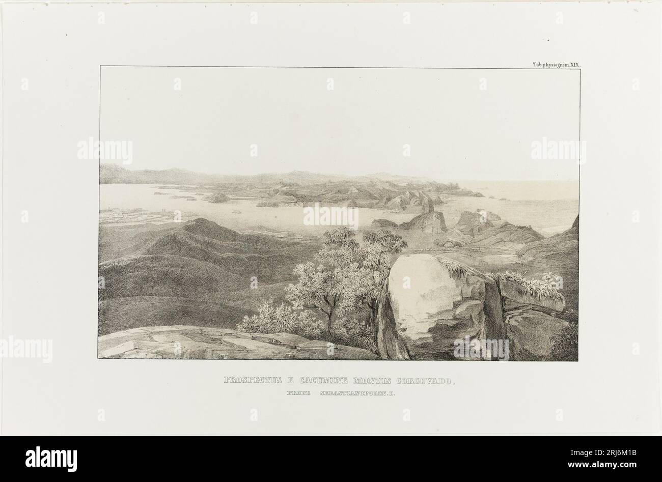 Prospectus e Cacumine Montis Corcovado, Prope Sebastianopolin. I presumably 1846 by August W. Eichler Stock Photo