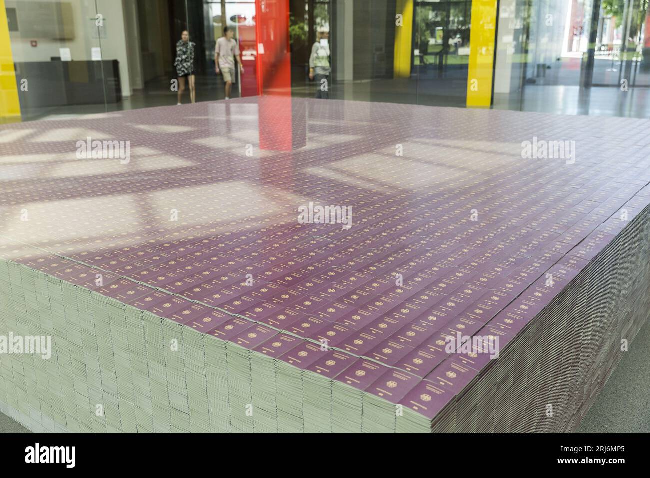 Alfredo Jaar art installation n Pinakotheke der Moderne in Munich Stock