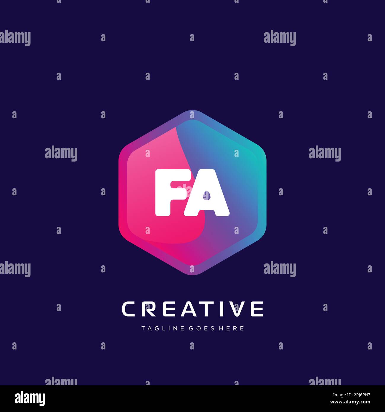 initial logo With Colorful template vector. Stock Vector