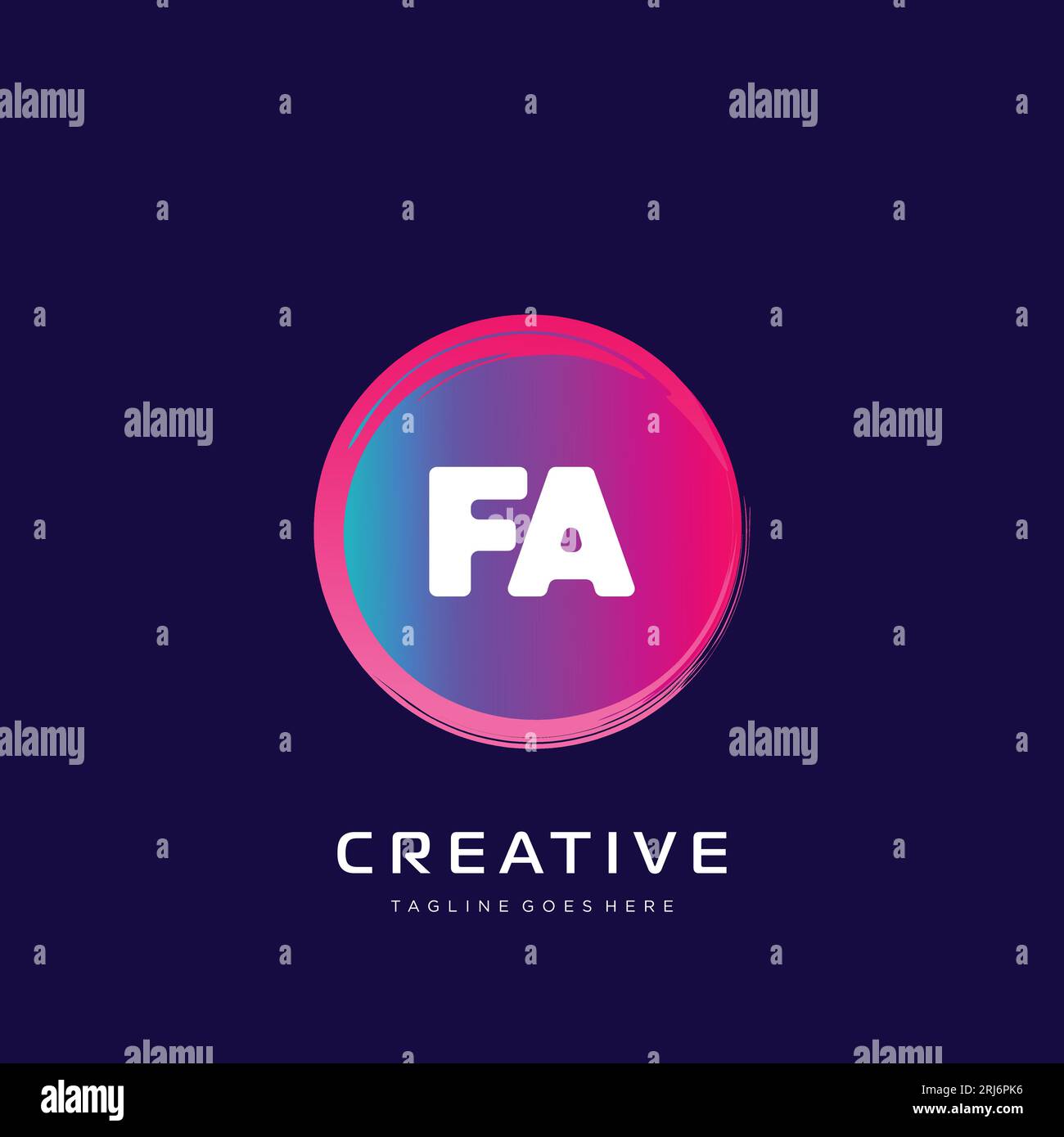 initial logo With Colorful template vector. Stock Vector