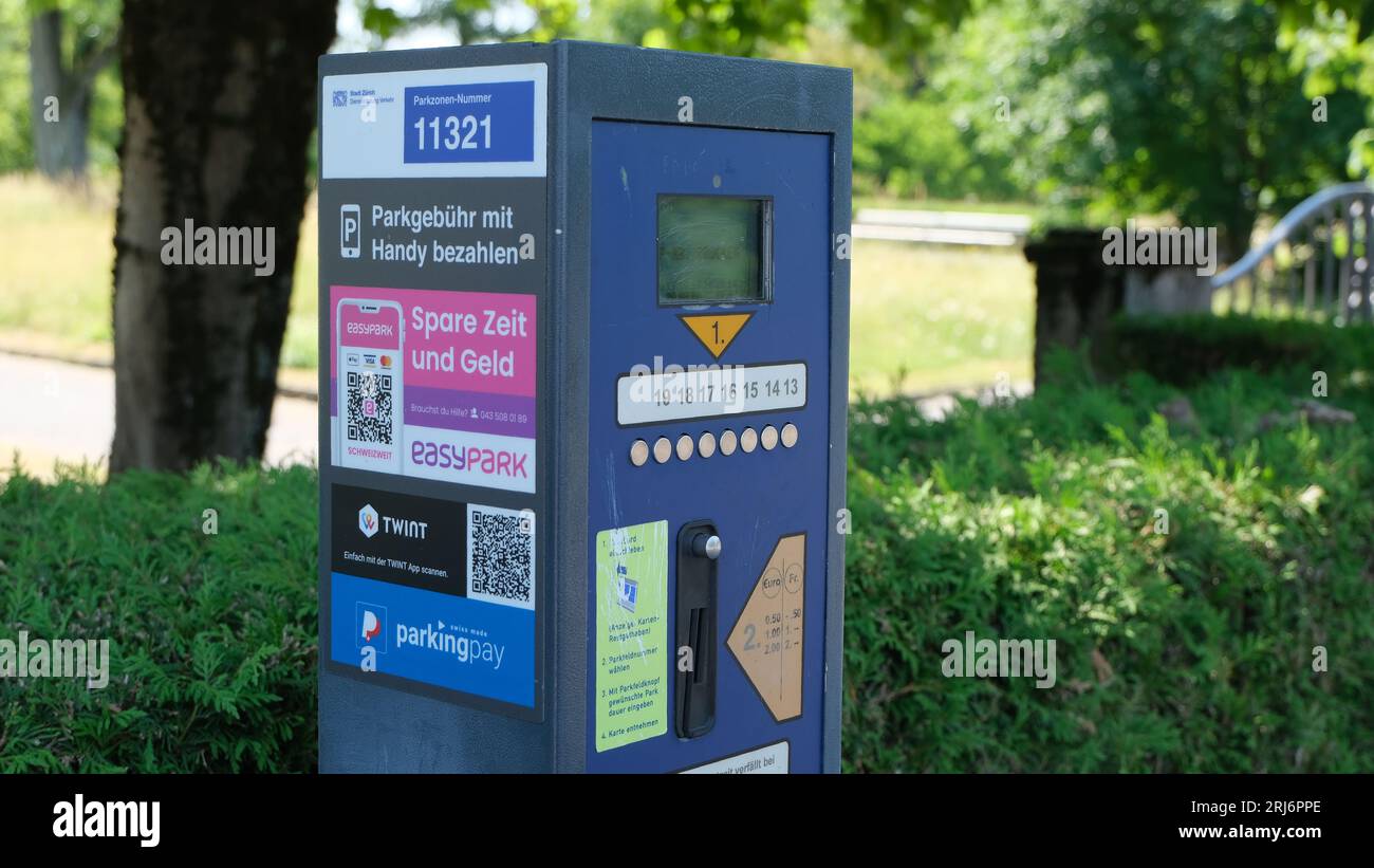 Parking Meter, Zurich, Parking Fees, Cementry, Park, Switzerland