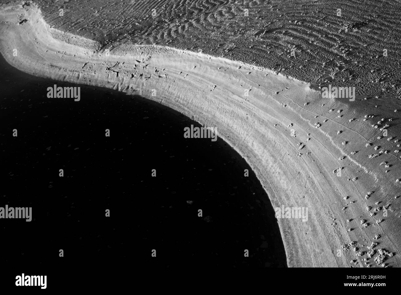 Aerial view beach white sand Black and White Stock Photos & Images - Alamy
