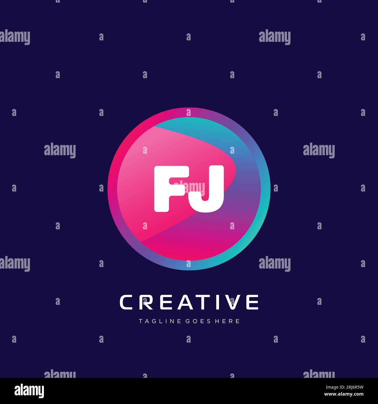 initial logo With Colorful template vector. Stock Vector