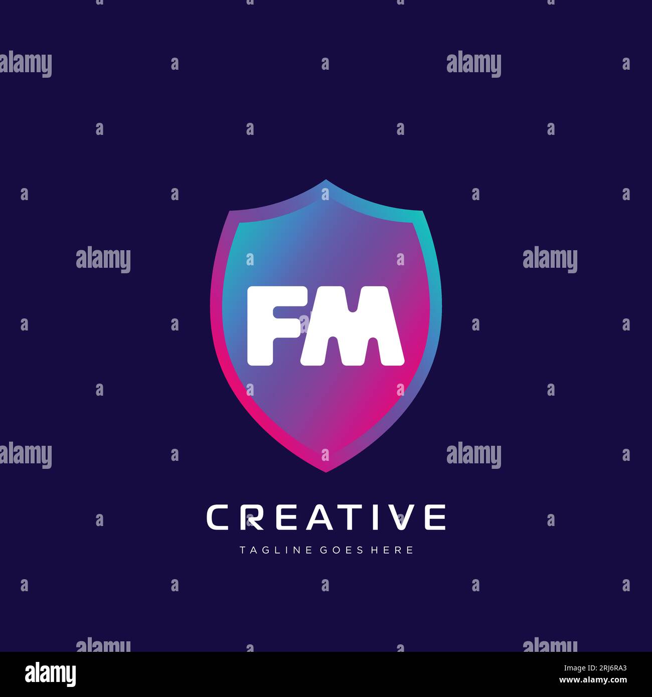 initial logo With Colorful template vector. Stock Vector