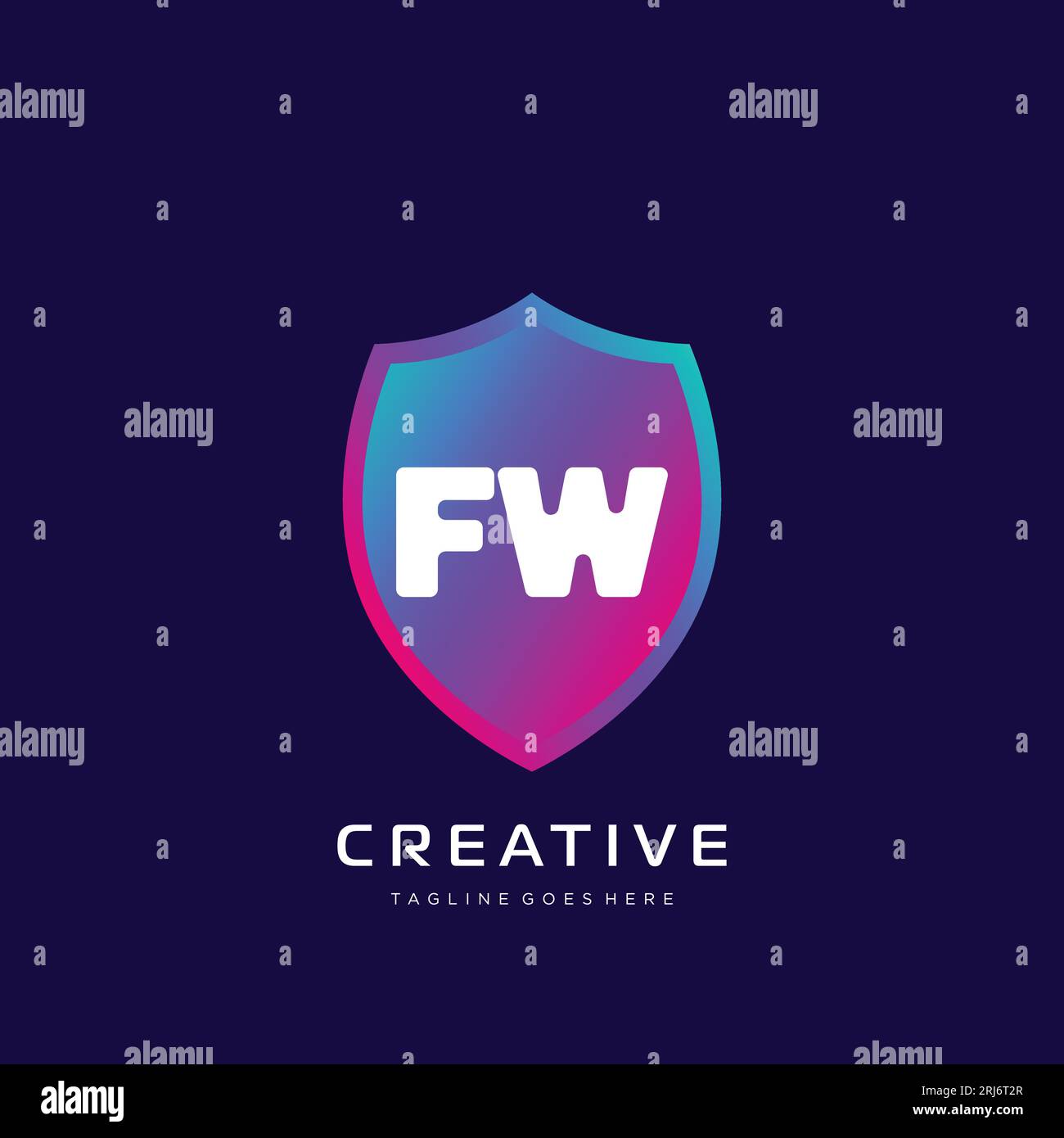 initial logo With Colorful template vector. Stock Vector