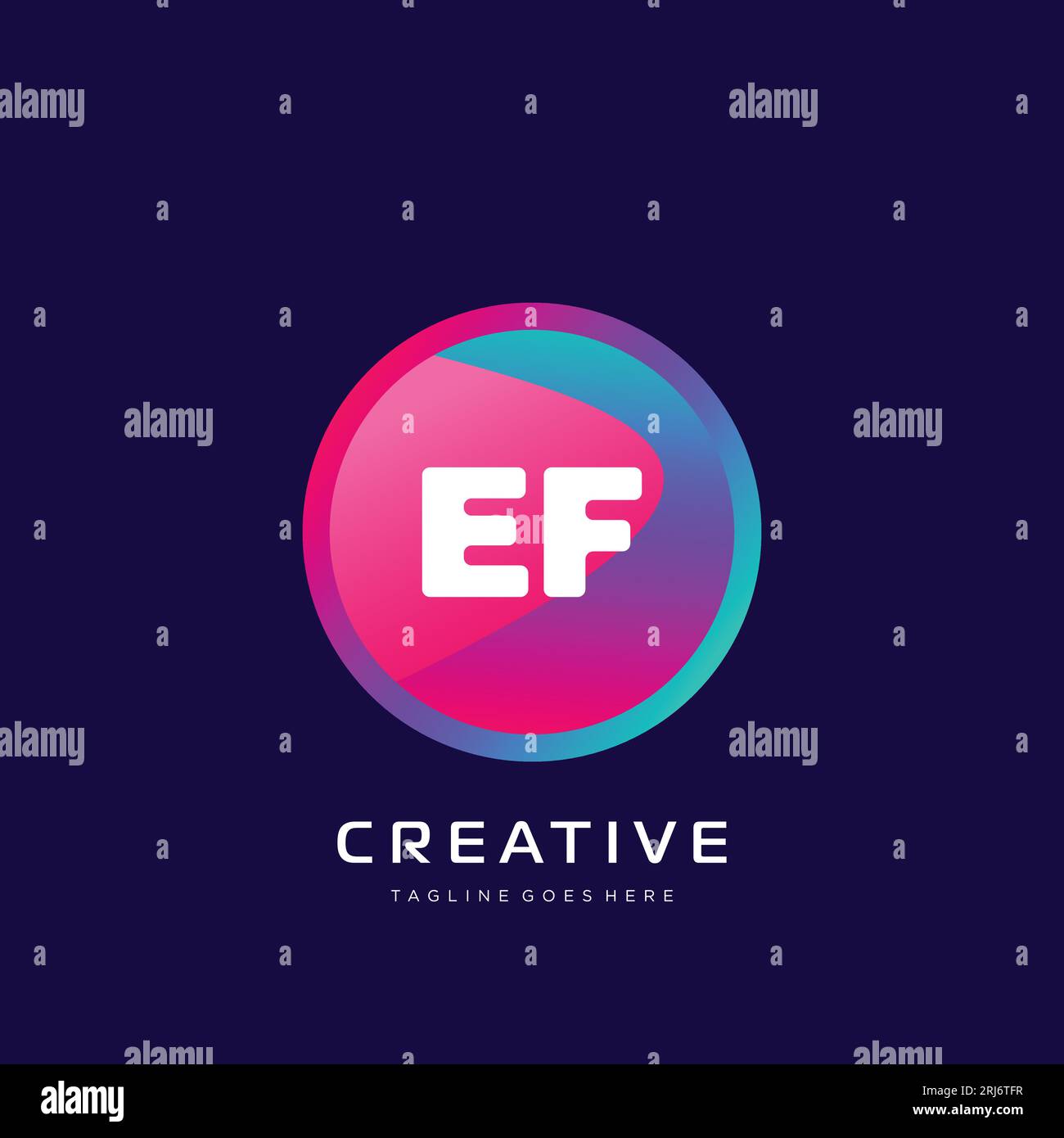 initial logo With Colorful template vector. Stock Vector