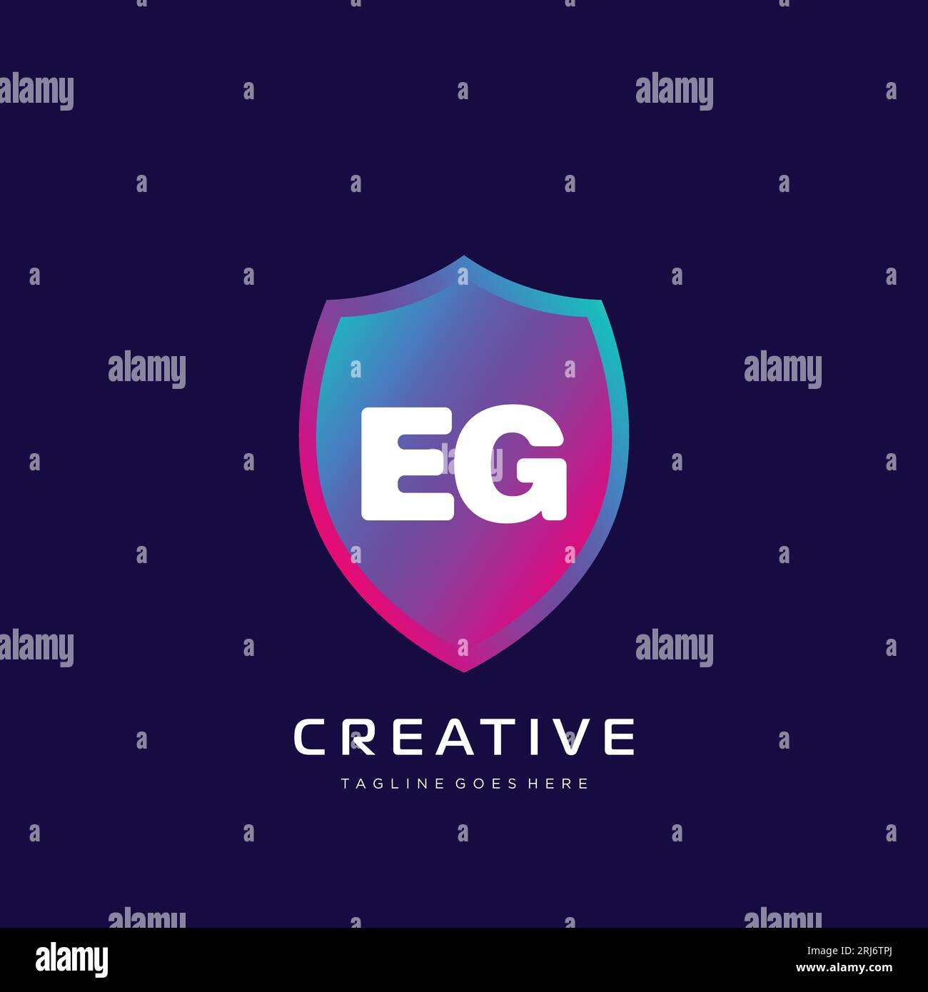 initial logo With Colorful template vector. Stock Vector
