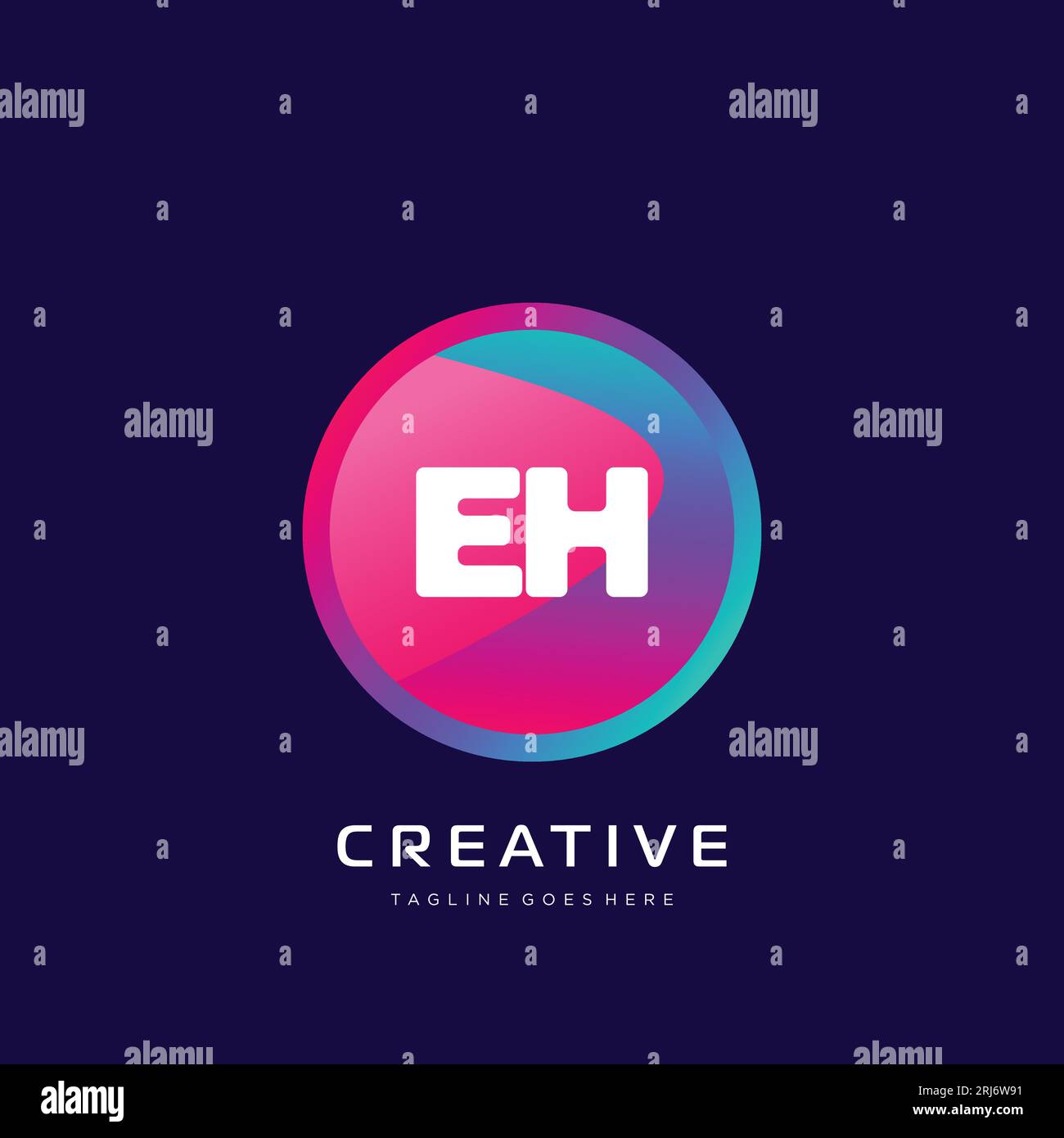 initial logo With Colorful template vector. Stock Vector