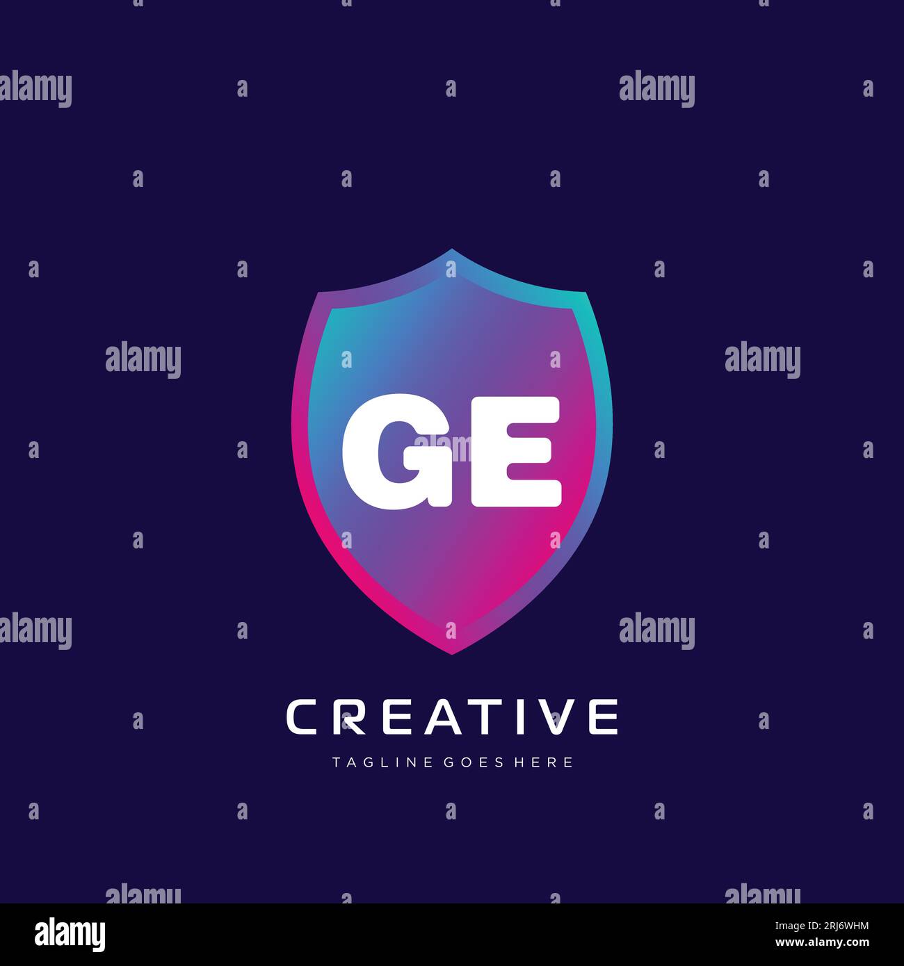 initial logo With Colorful template vector. Stock Vector