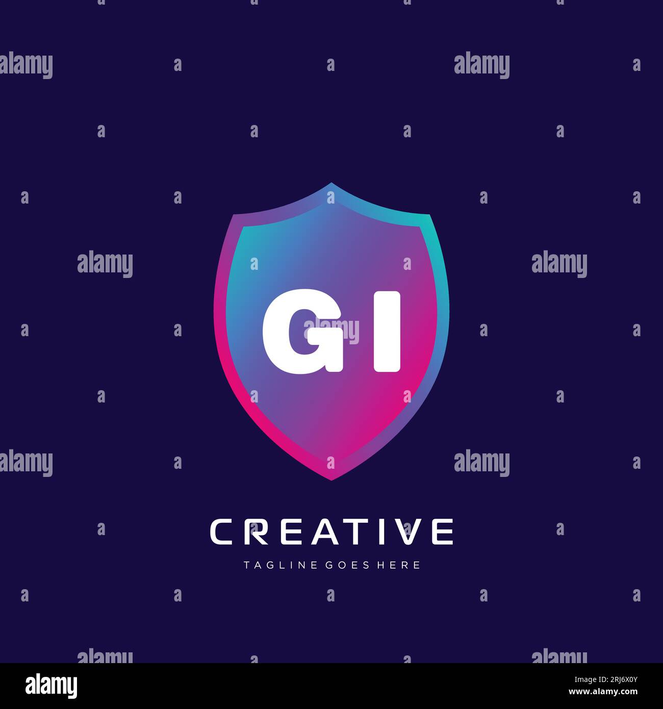 initial logo With Colorful template vector. Stock Vector