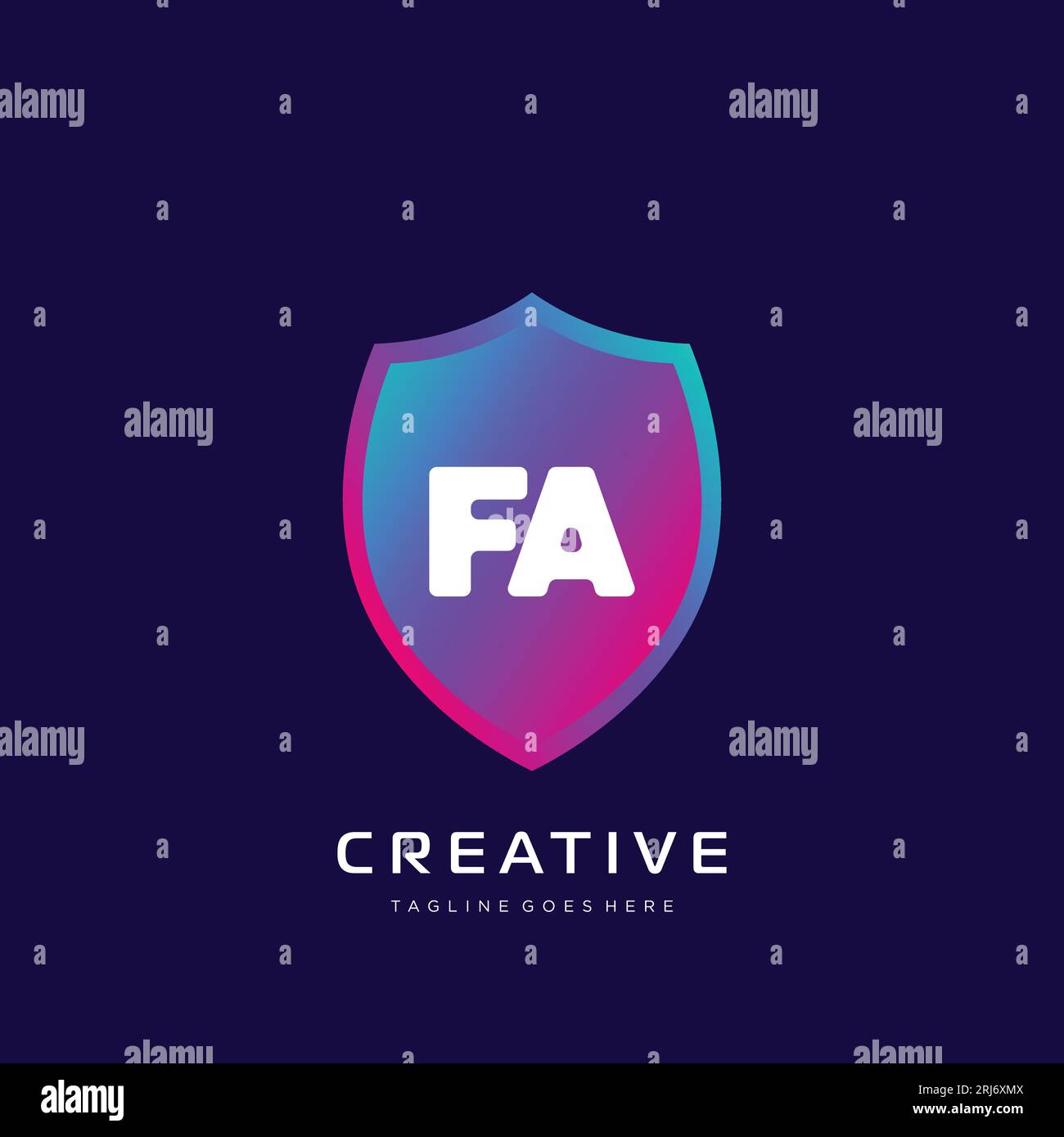 initial logo With Colorful template vector. Stock Vector