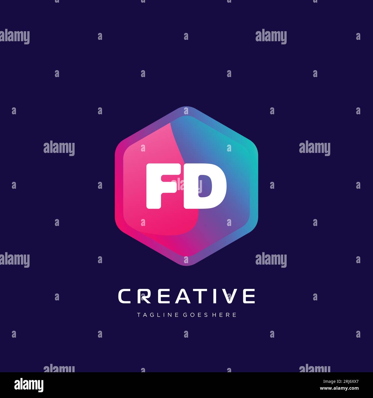 initial logo With Colorful template vector. Stock Vector
