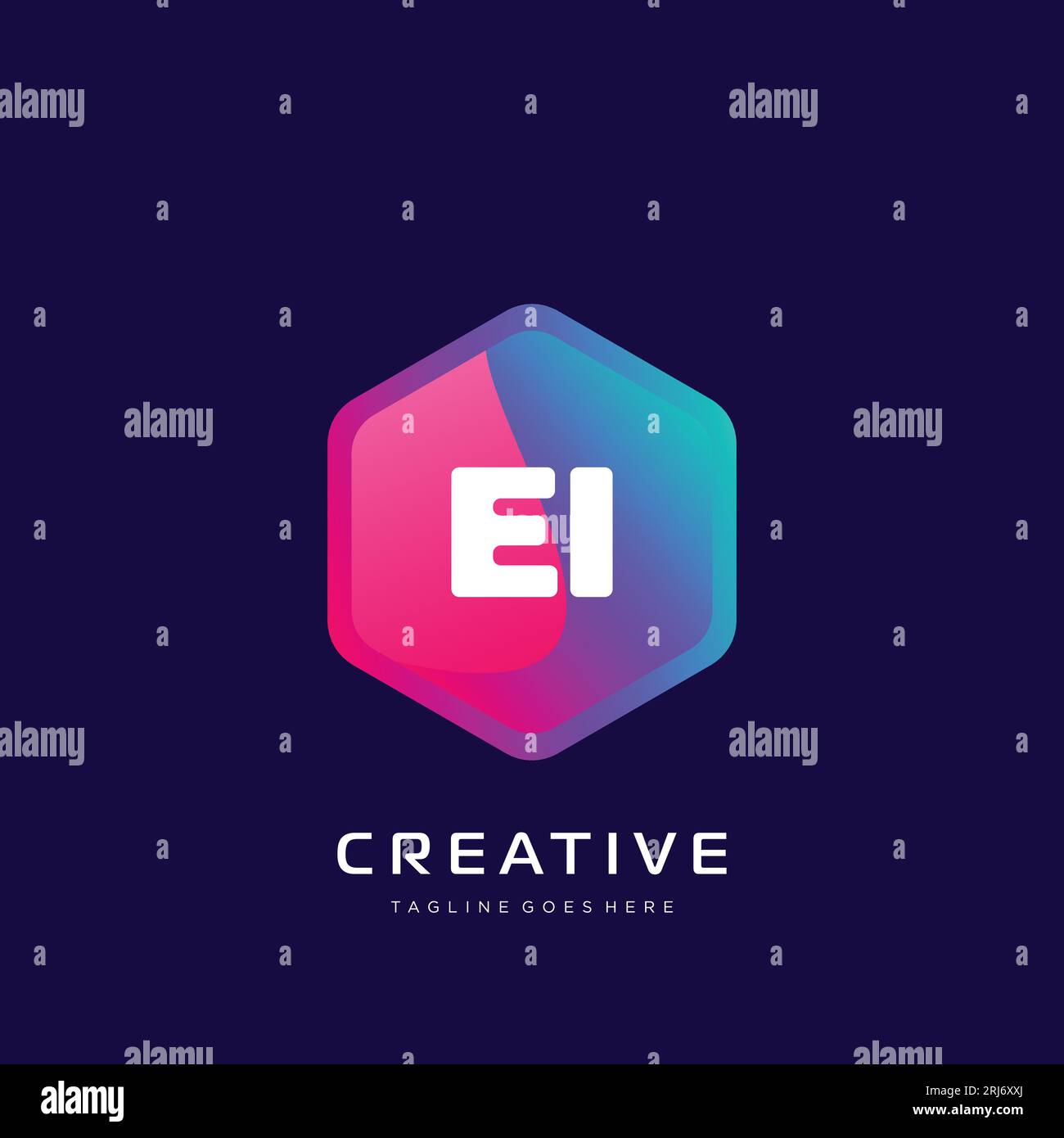initial logo With Colorful template vector. Stock Vector