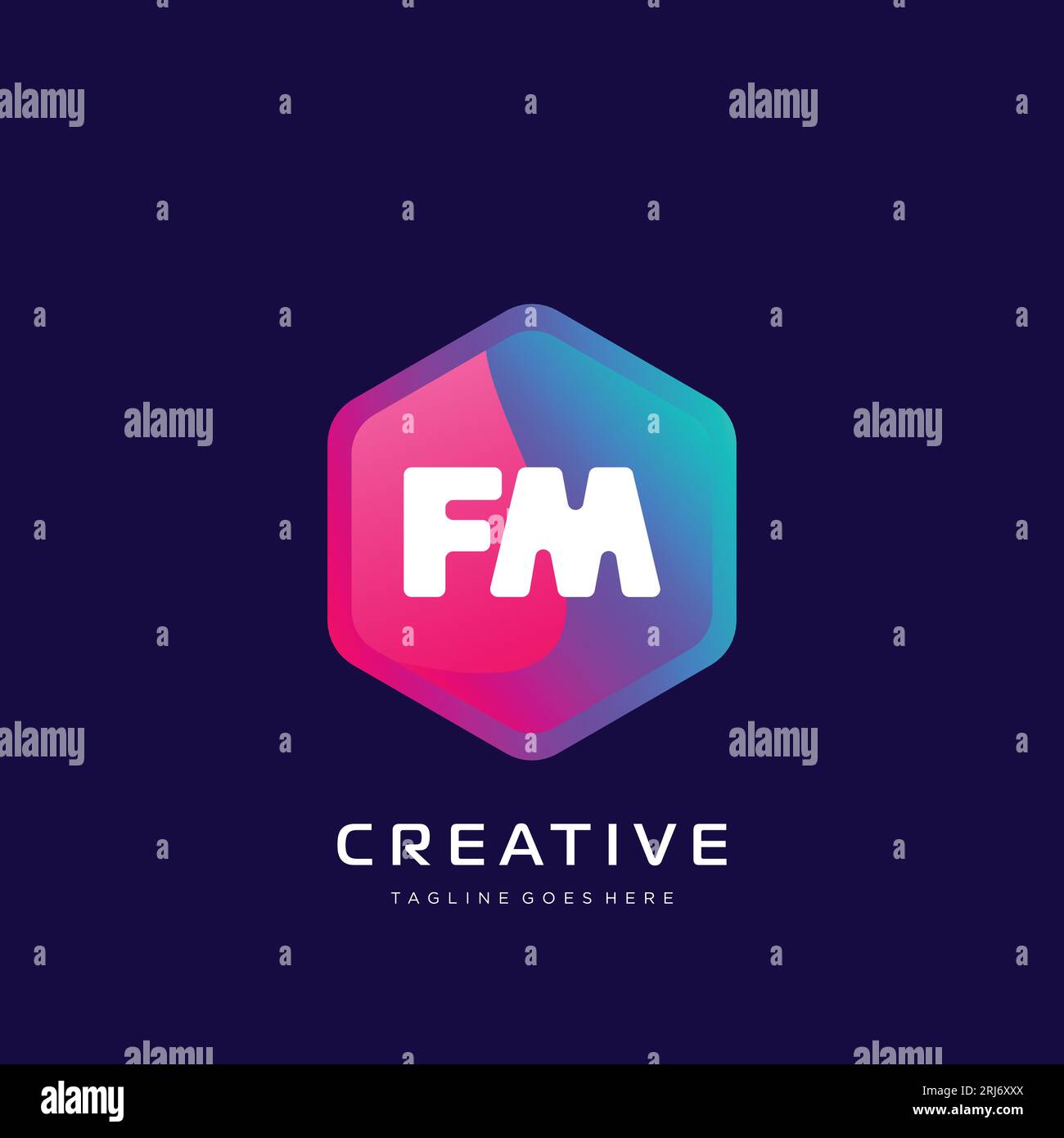 initial logo With Colorful template vector. Stock Vector