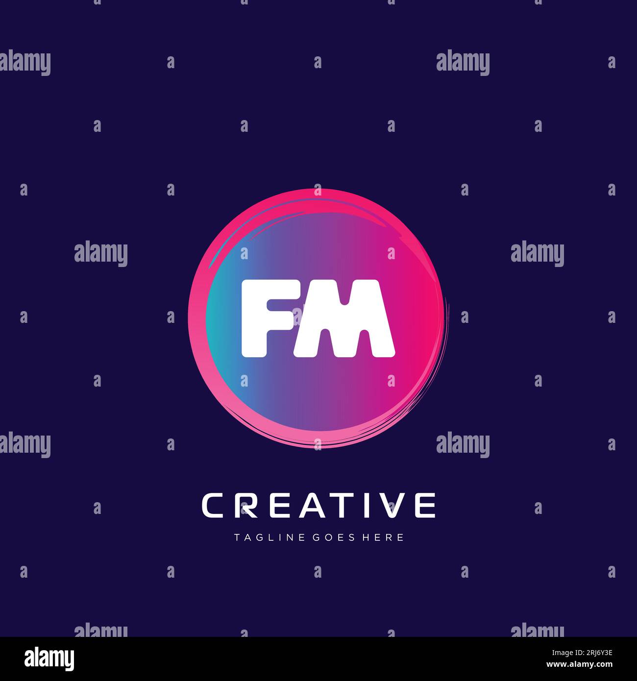 initial logo With Colorful template vector. Stock Vector