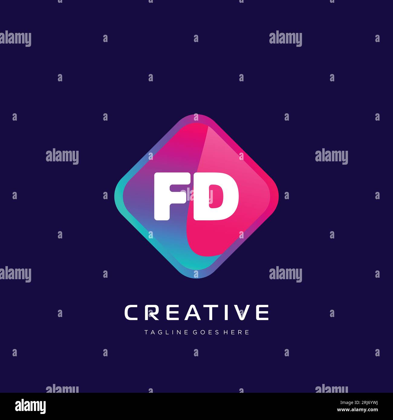 initial logo With Colorful template vector. Stock Vector